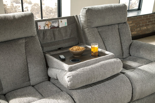 RECLINING SOFA AND LOVESEAT 7620489/94-ASH