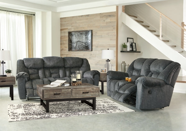 RECLINING SOFA AND LOVESEAT 7690288/94-ASH