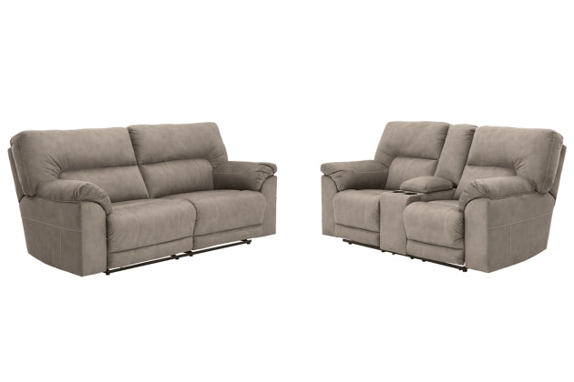 RECLINING SOFA AND LOVESEAT 7760181/94-ASH
