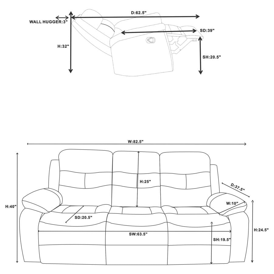 POWER MOTION SOFA AND LOVESEAT 602531-S2-COA
