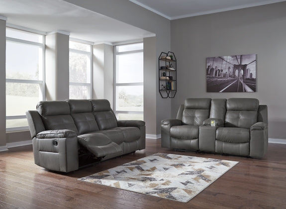 RECLINING SOFA AND LOVESEAT 8670588/94-ASH