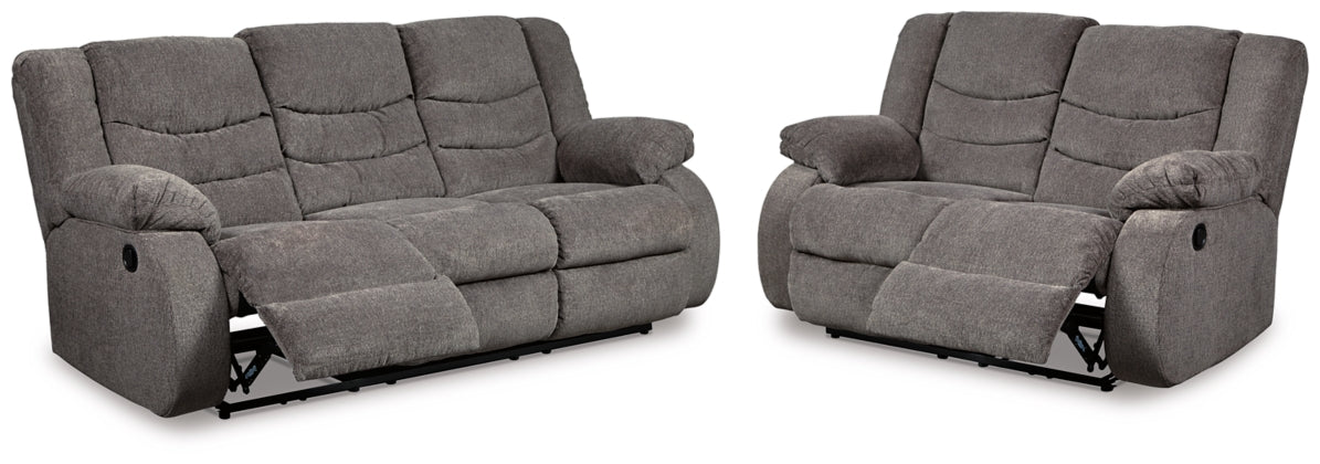 RECLINING SOFA AND LOVESEAT 9860688/86-ASH