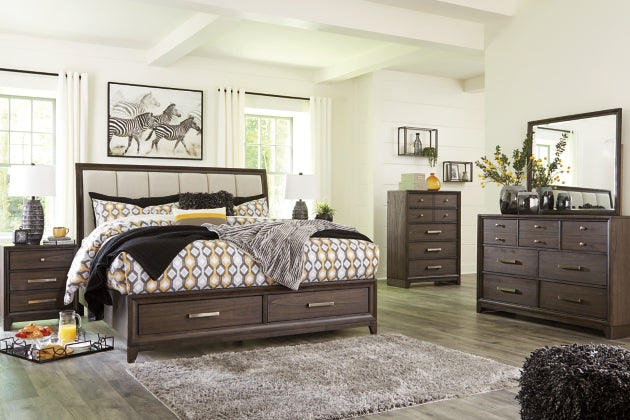 5PCS QUEEN BEDROOM B497-46/93/B1/B2-ASH
