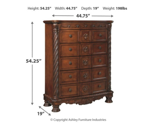 5PCS QUEEN BEDROOM B553-193/46/35/24-ASH