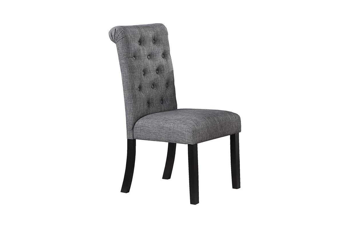Dining Chair - Charcoal/Black Silver