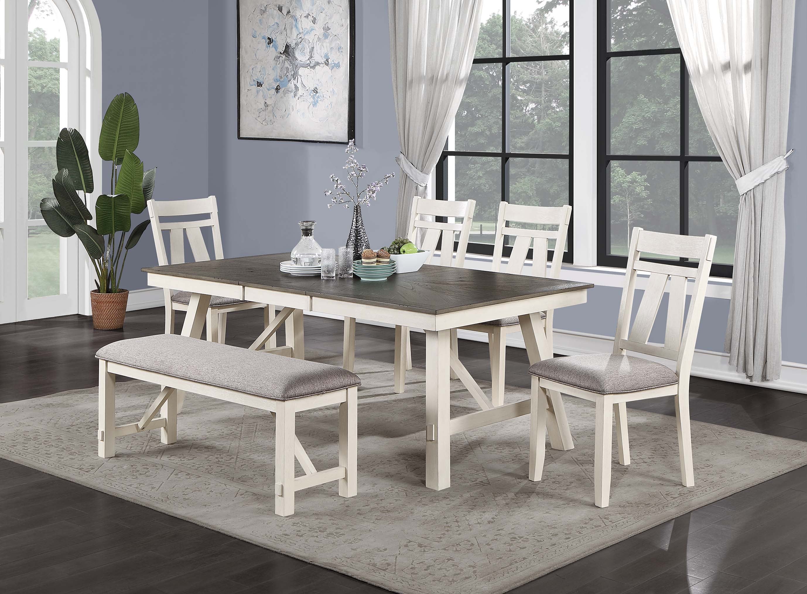 Dining Table - White + Grey