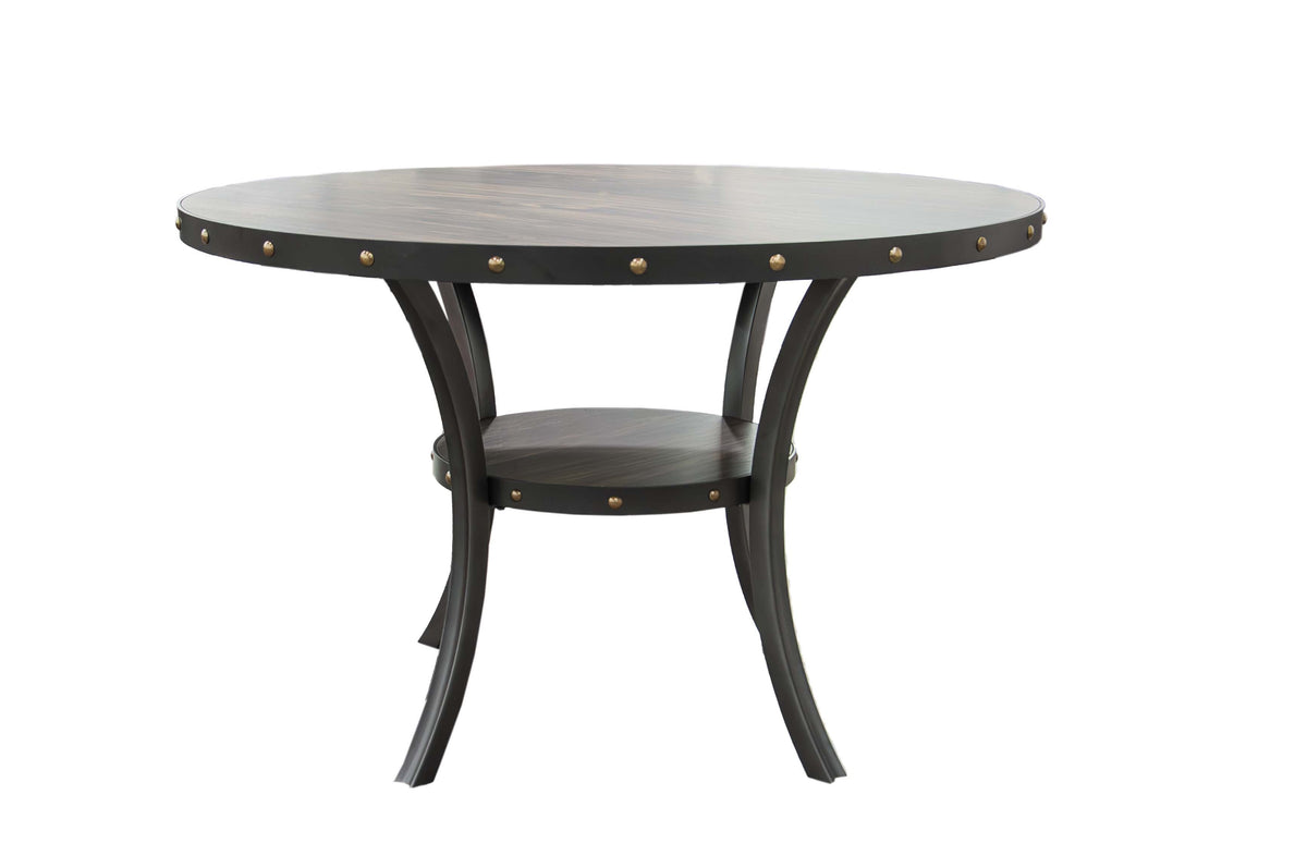 Dining Table - Black/Dark Oak Top