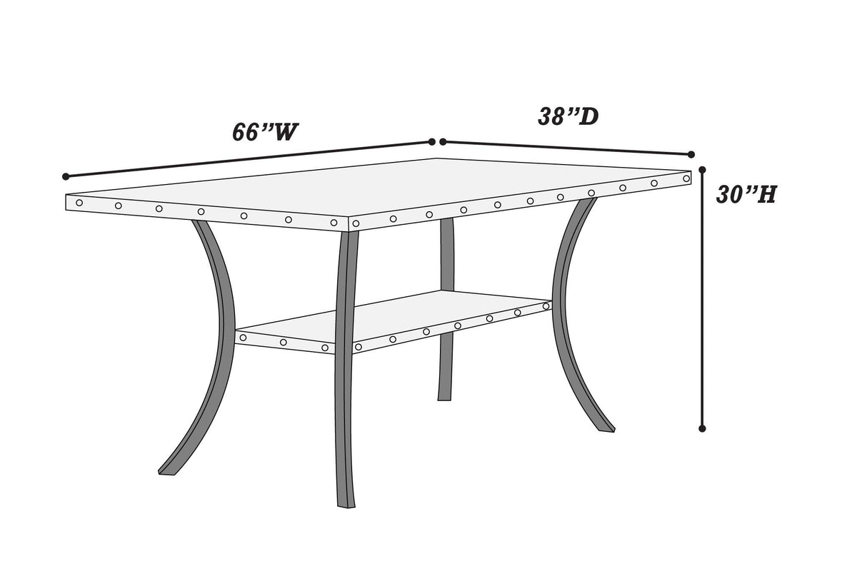 Dining Table - Black/Dark Oak Top