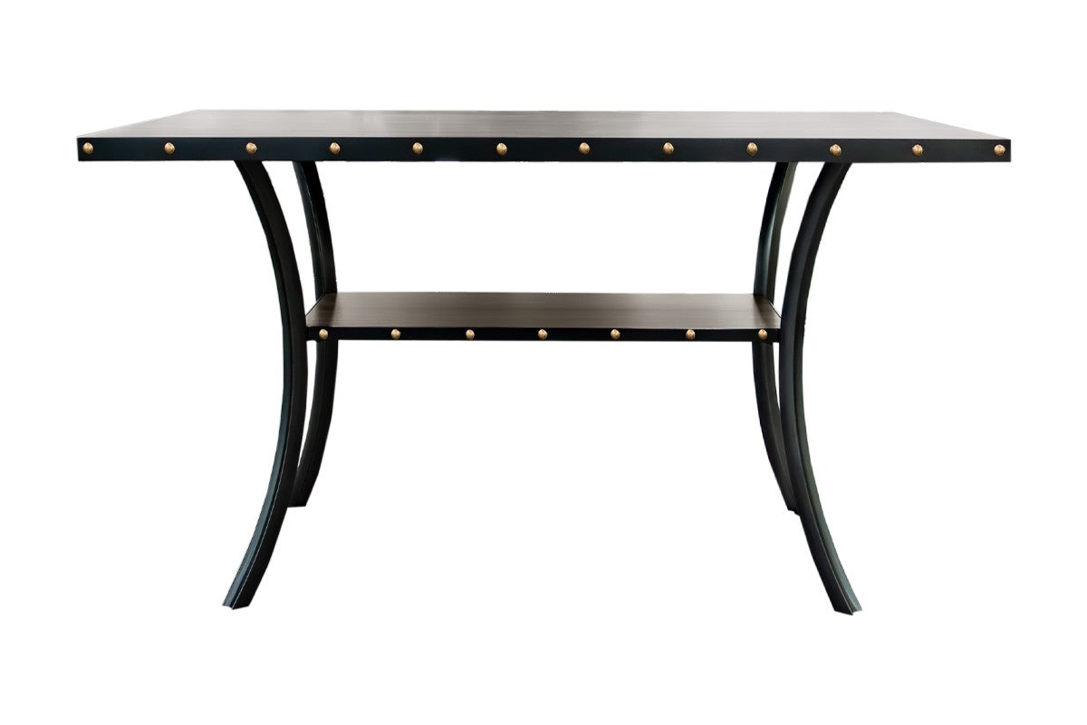 Counter Height Table - Black/Dark Oak Top