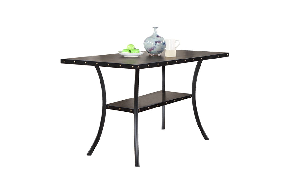 Counter Height Table - Black/Dark Oak Top