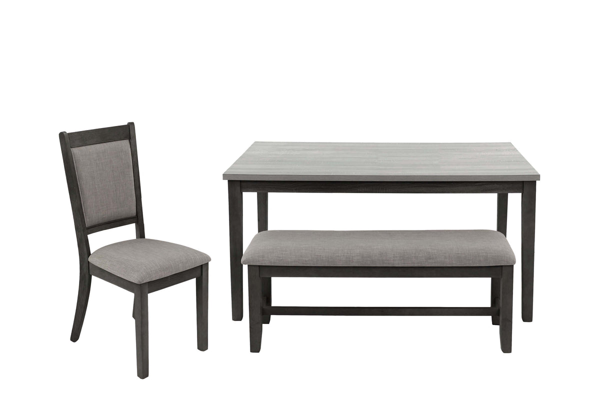 6-Pcs Dining Set - Grey/Black