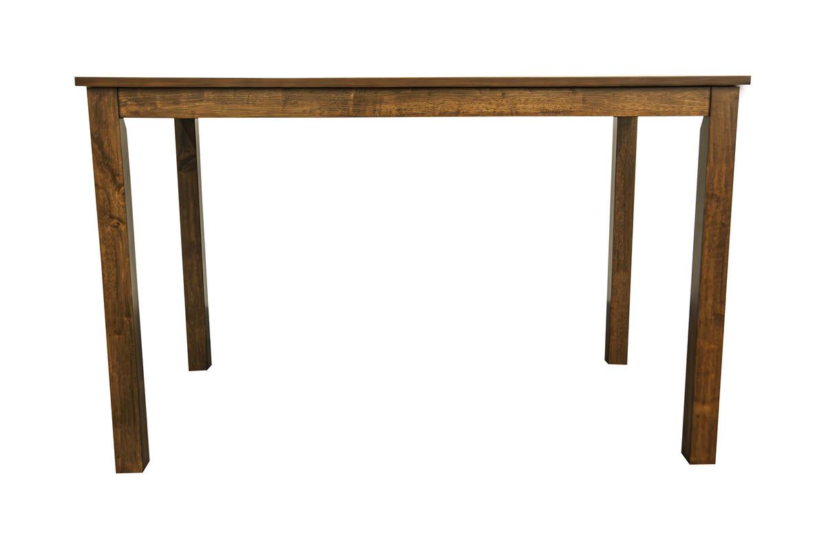 5-Pcs Dining Set - Beige Burlap / Dark Walnut Finish