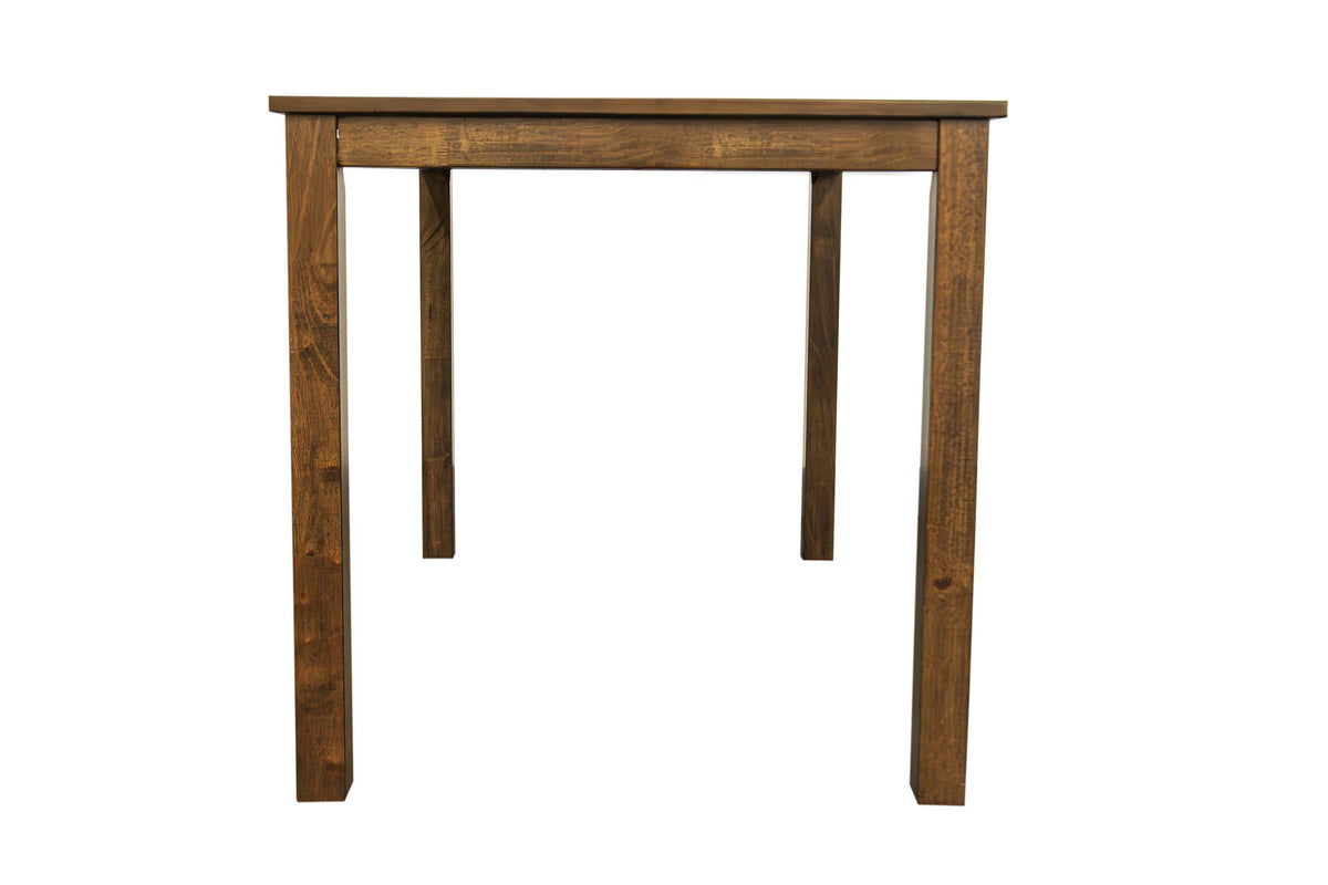 5-Pcs Dining Set - Beige Burlap / Dark Walnut Finish
