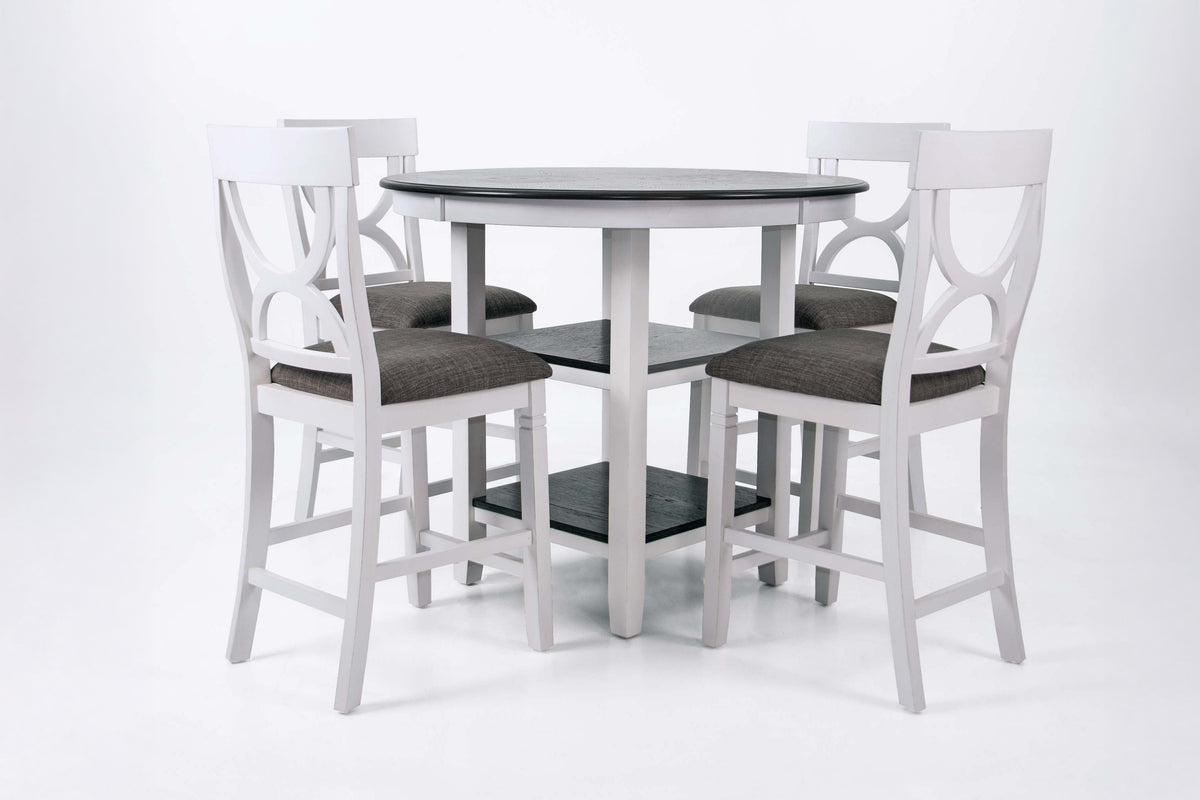 5-Pcs Counter High - White + Grey