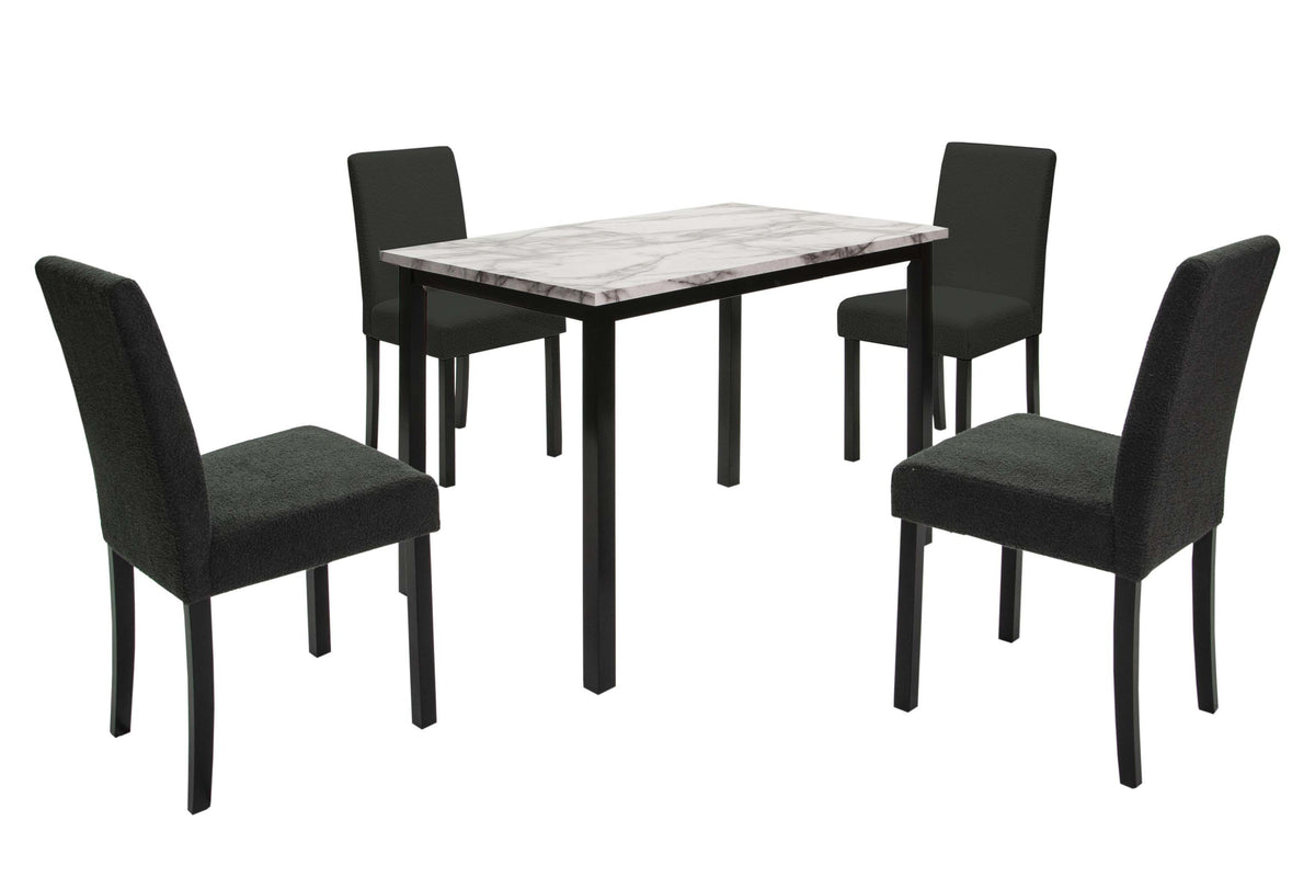 5-Pcs Dining Set - Black