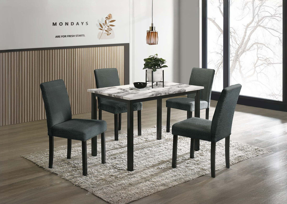 5-Pcs Dining Set - Black