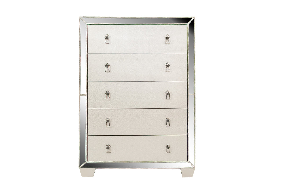 Chest W/Stainless Panel - Silver