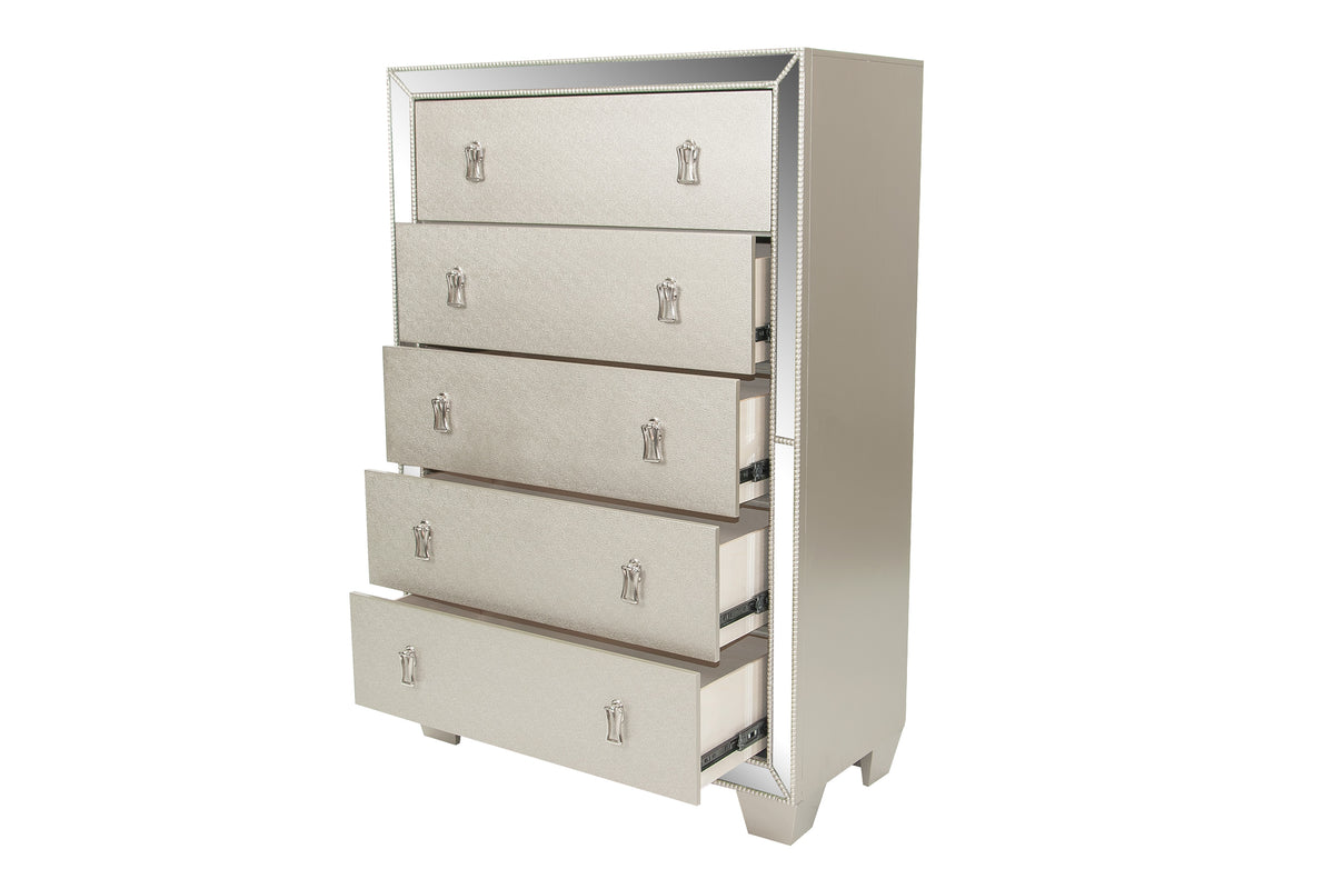 Chest W/Stainless Panel - Silver