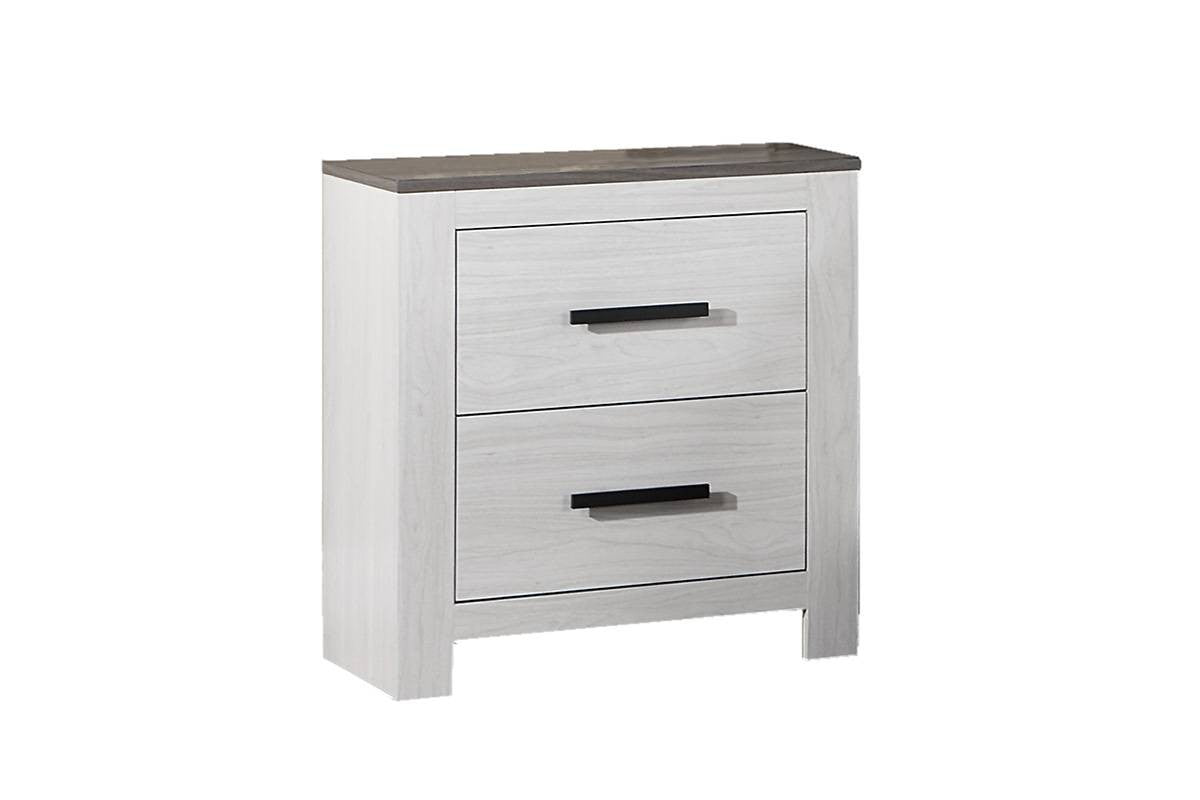 Night Stand - Whitewash + Smoking Grey