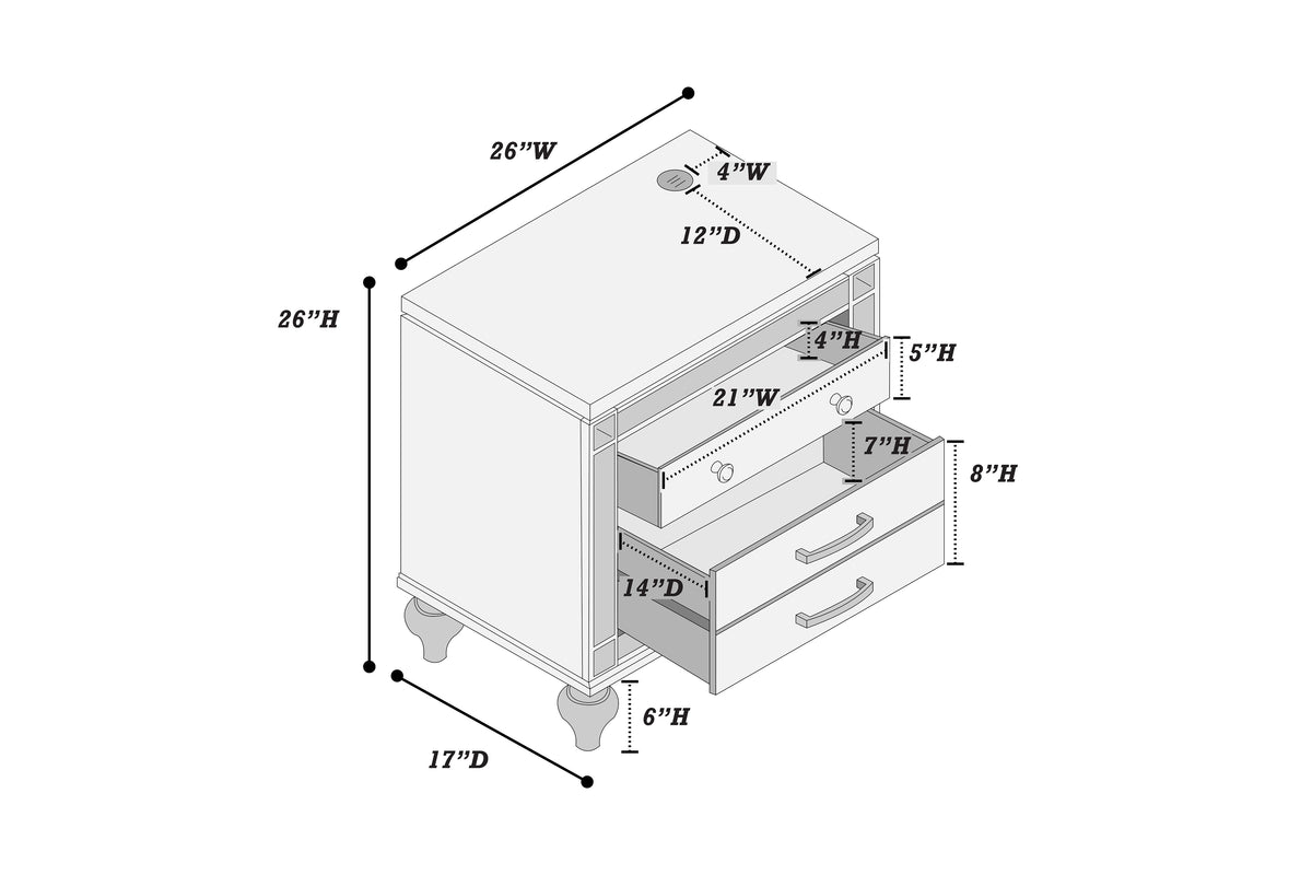 Night Stand - Silver