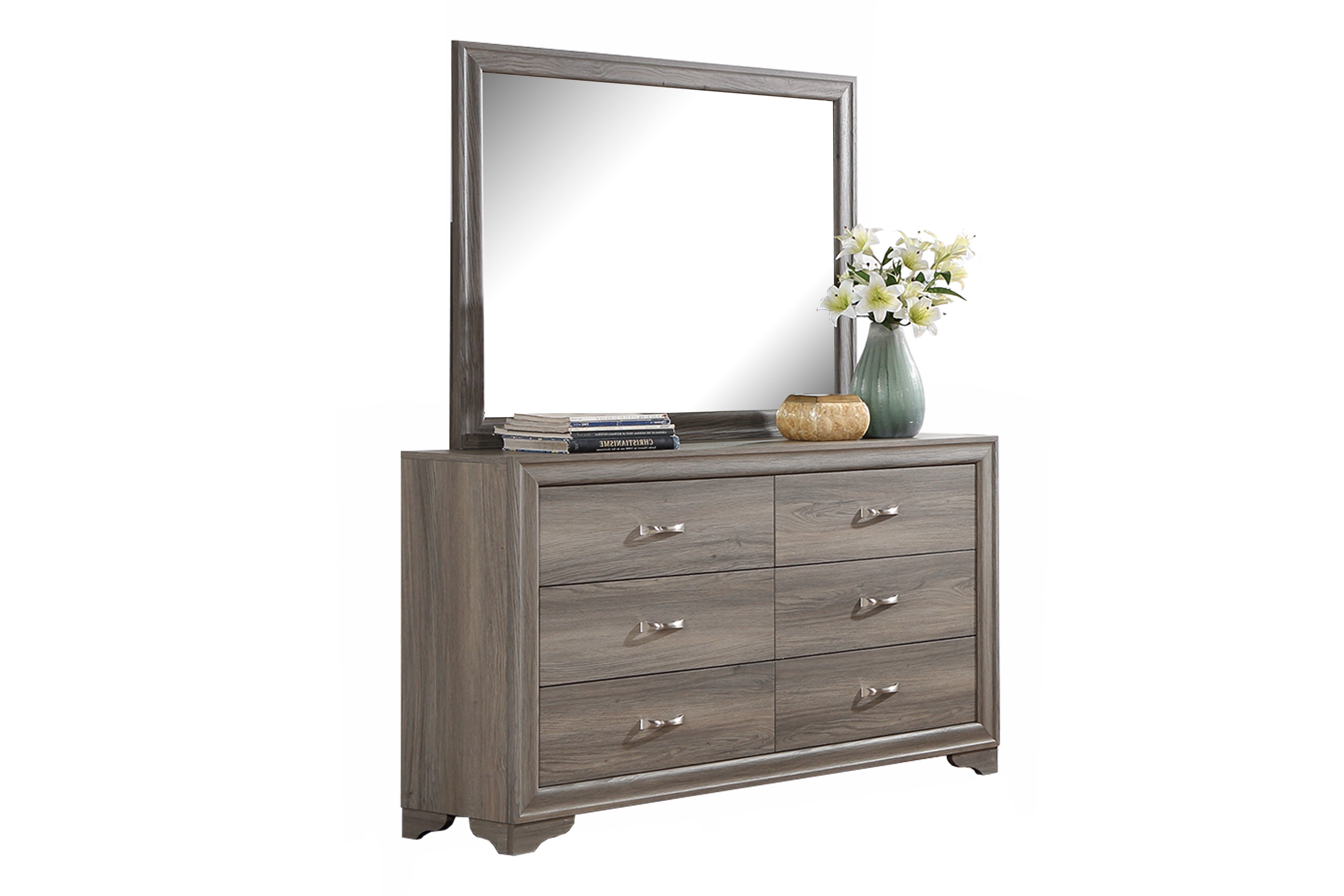 Mirror - Espresso Bonded Leather