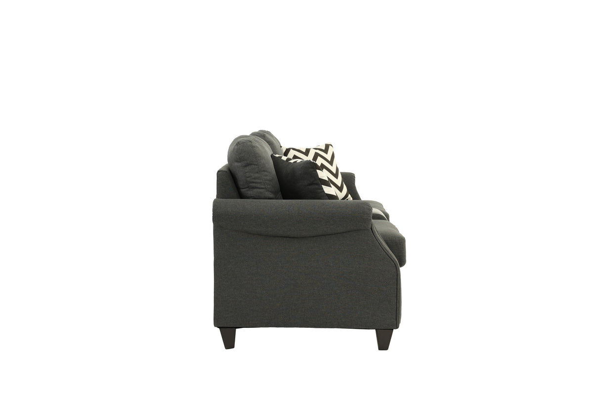 2-Pcs Sofa Set W/Usb Console - Blue Grey