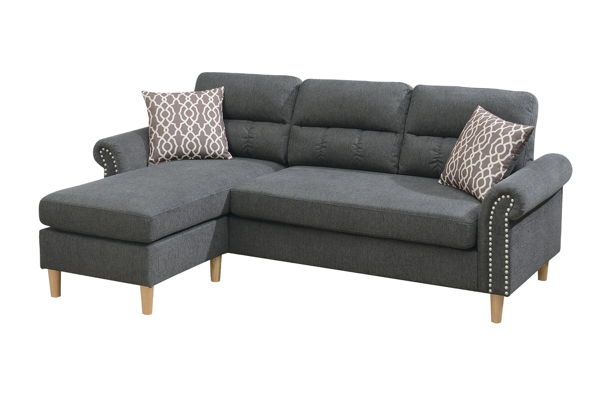 Sectional Set W/2 Accent Pillows - Slate