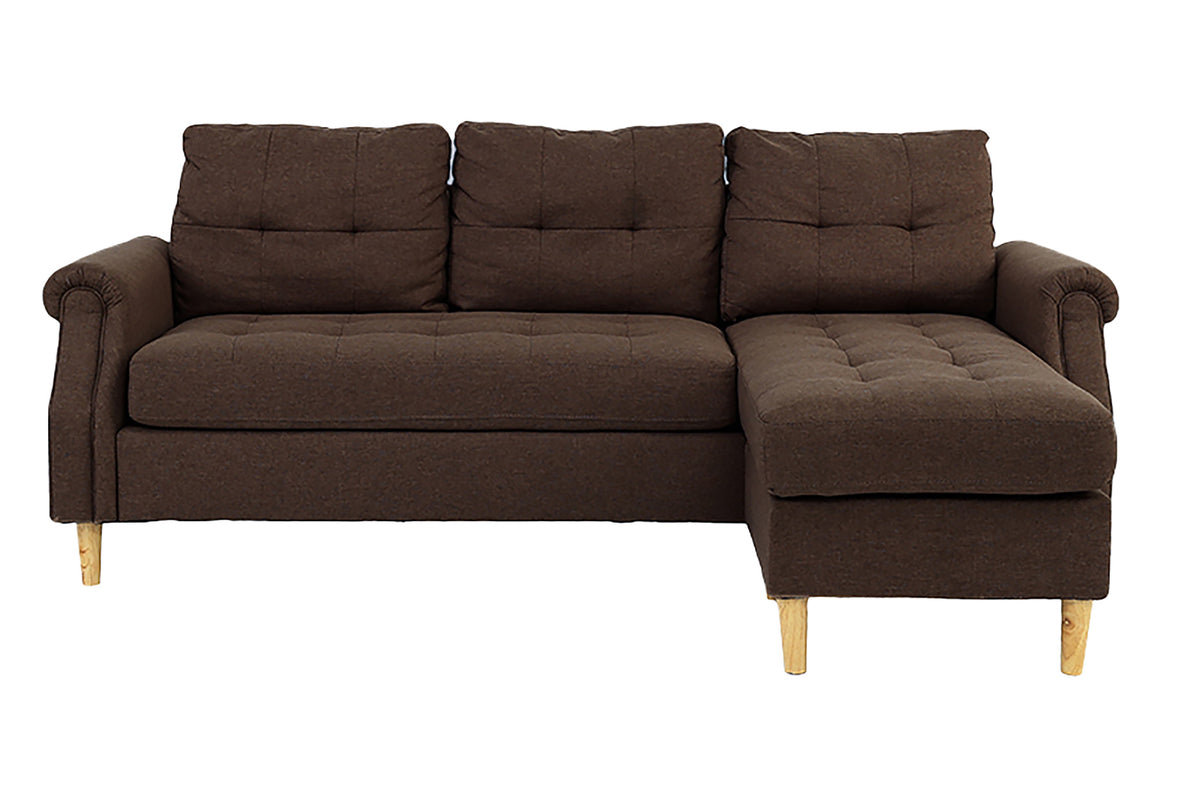 Sectional Set W/2 Accent Pillows - Dark Coffee