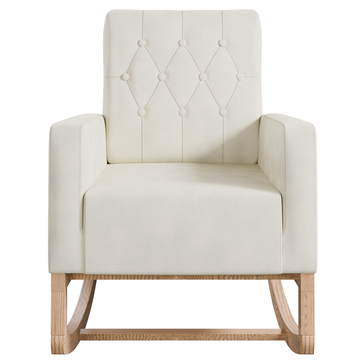 Rocker Chair - Ivory Beige/Espresso