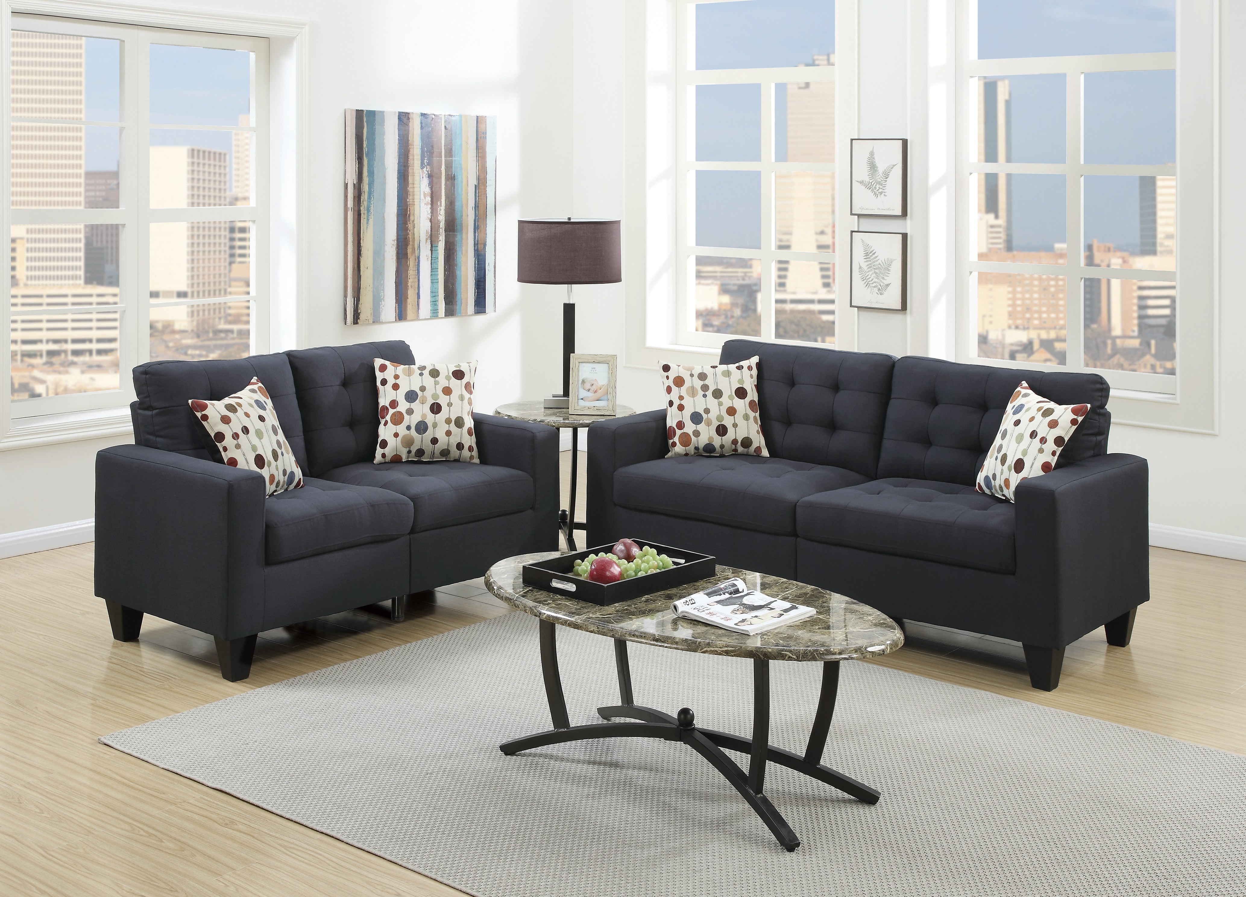 2-Piece Sofa Set - Black
/Espresso