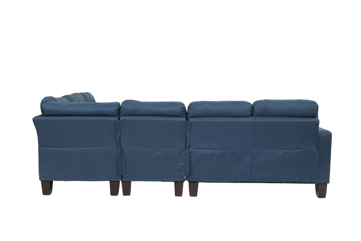 4-Pcs Sectional W 2 Accent Pillows - Navy
/Espresso