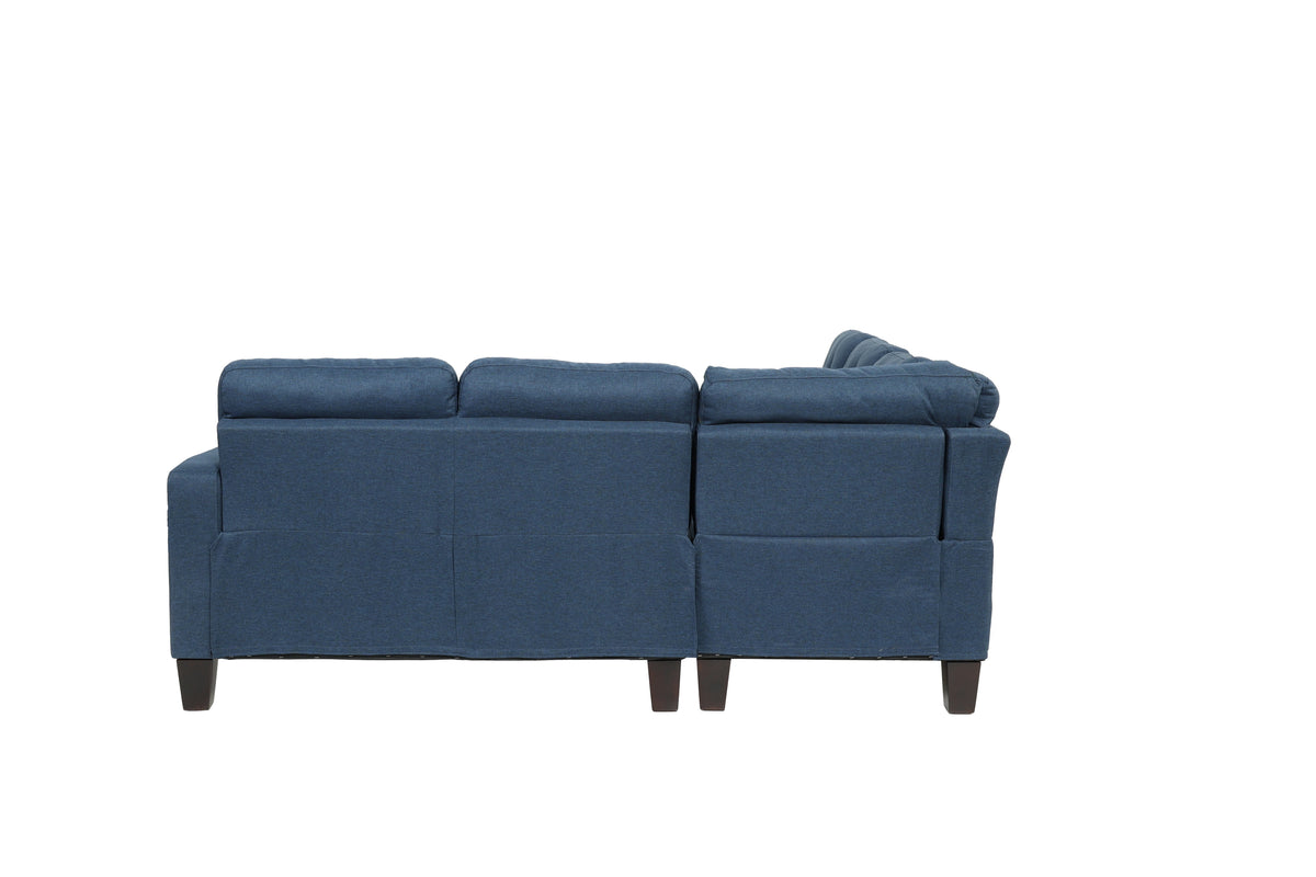 4-Pcs Sectional W 2 Accent Pillows - Navy
/Espresso