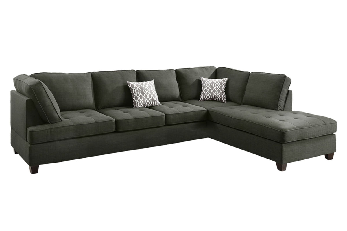 2-Piece Sectional Set W/ 2 Accent Pillows F6988-PDX