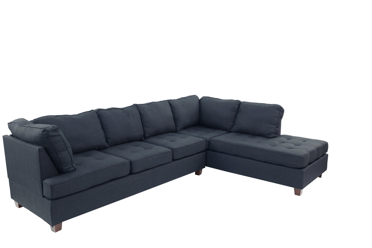 2-Pcs Sectional Set - Dark Blue