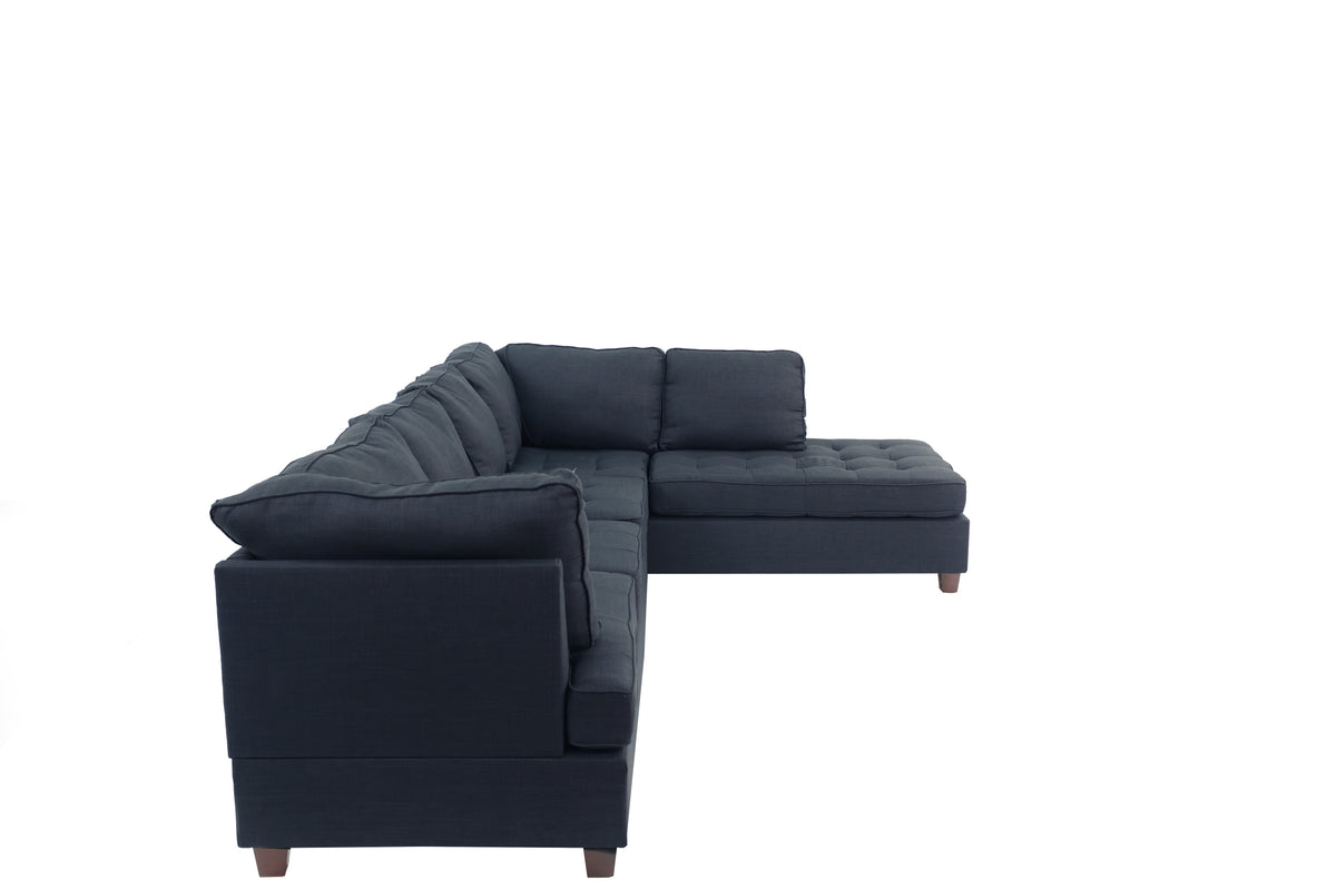 2-Pcs Sectional Set - Dark Blue