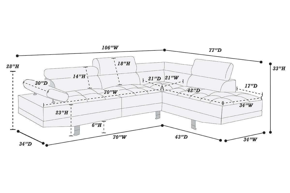 2-Piece Sectional Sofa Set F7310-PDX