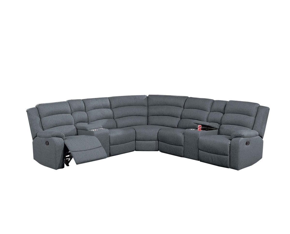 Manual Motion Sectional Set - Dark Gray