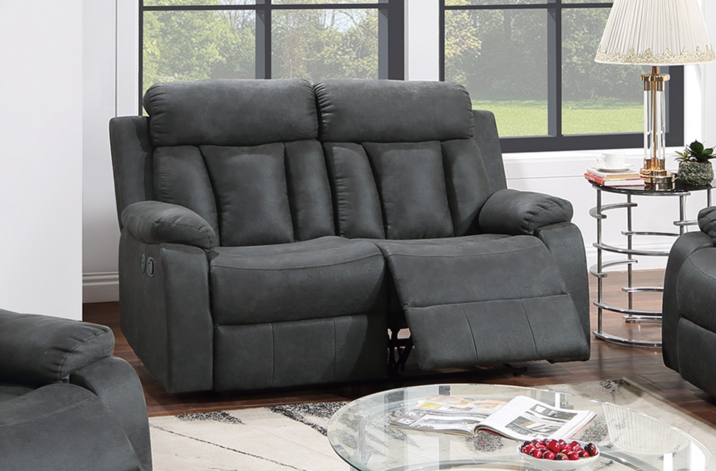 Recliner Loveseat - Charcoal