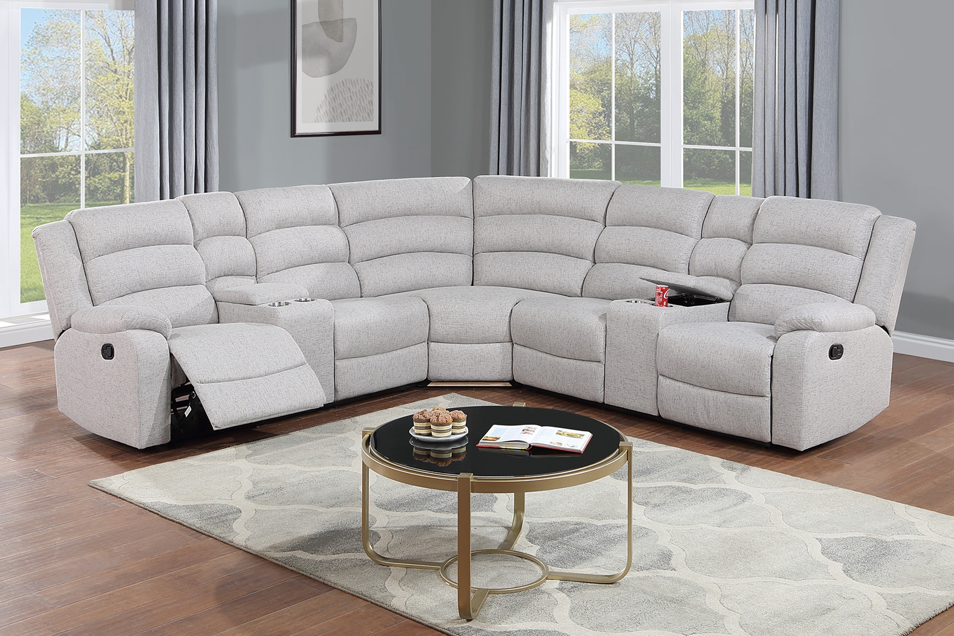 3-Piece Reclining Sectional Set - Sincere Bone