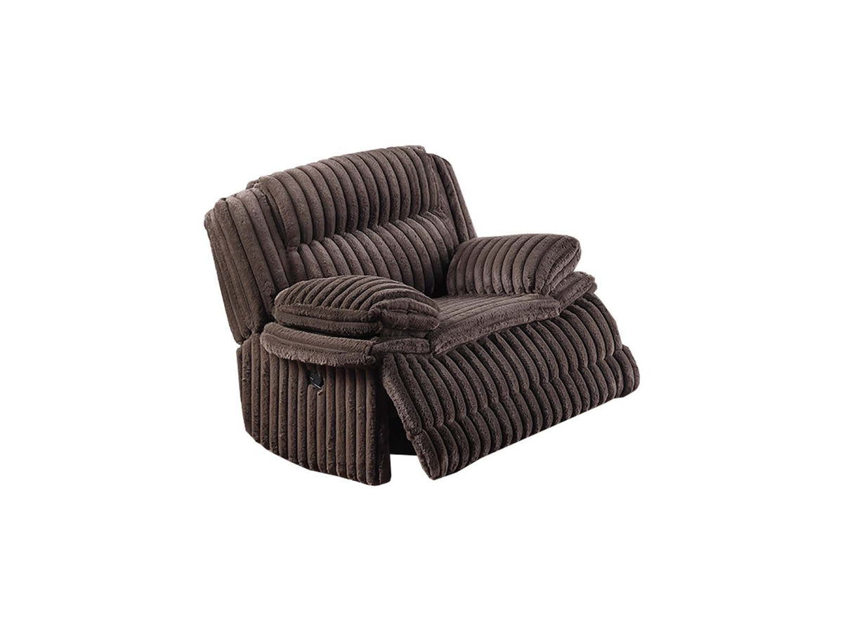 Glider Recliner-Choco Fur Like Corduroy - Chocolate