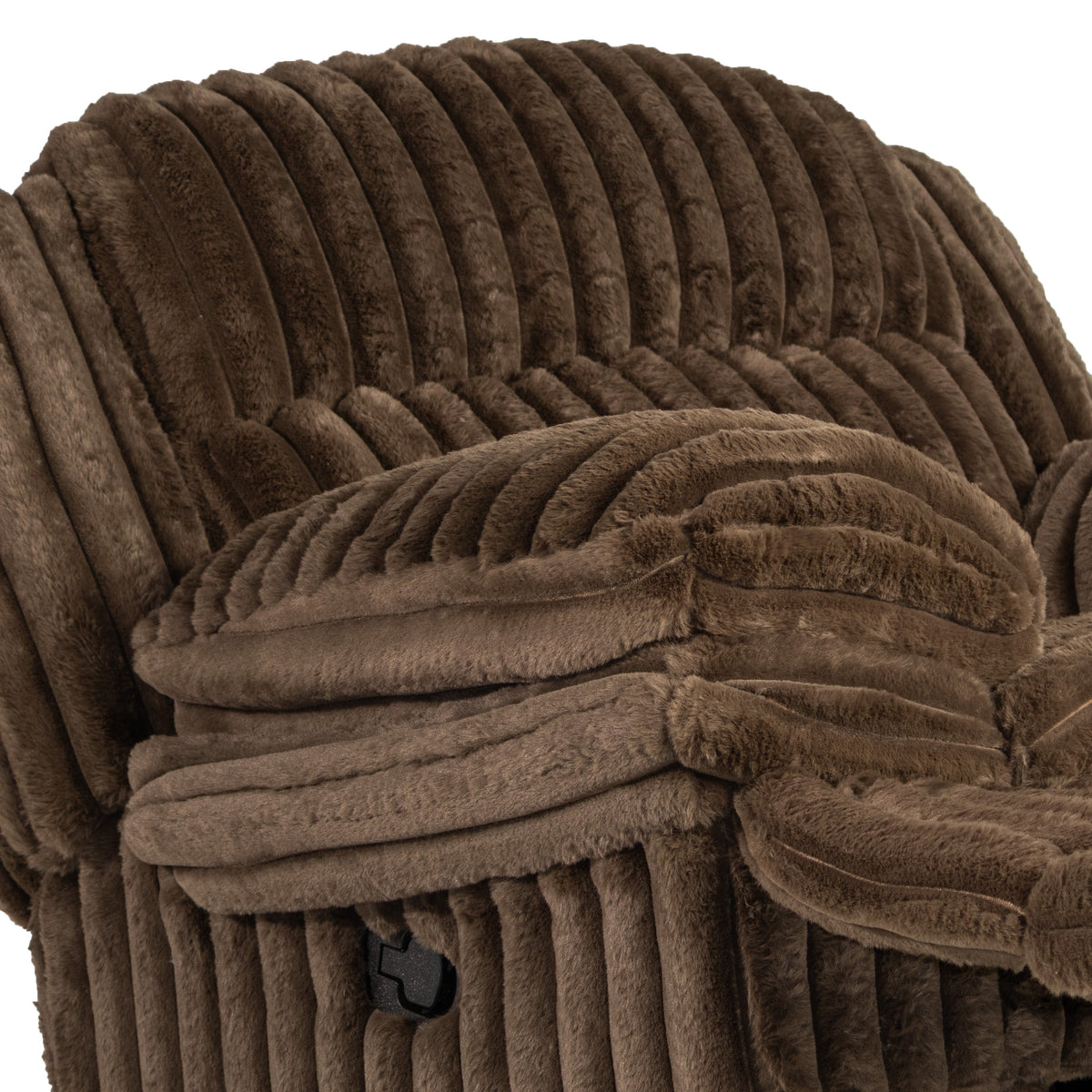 Glider Recliner-Choco Fur Like Corduroy - Chocolate