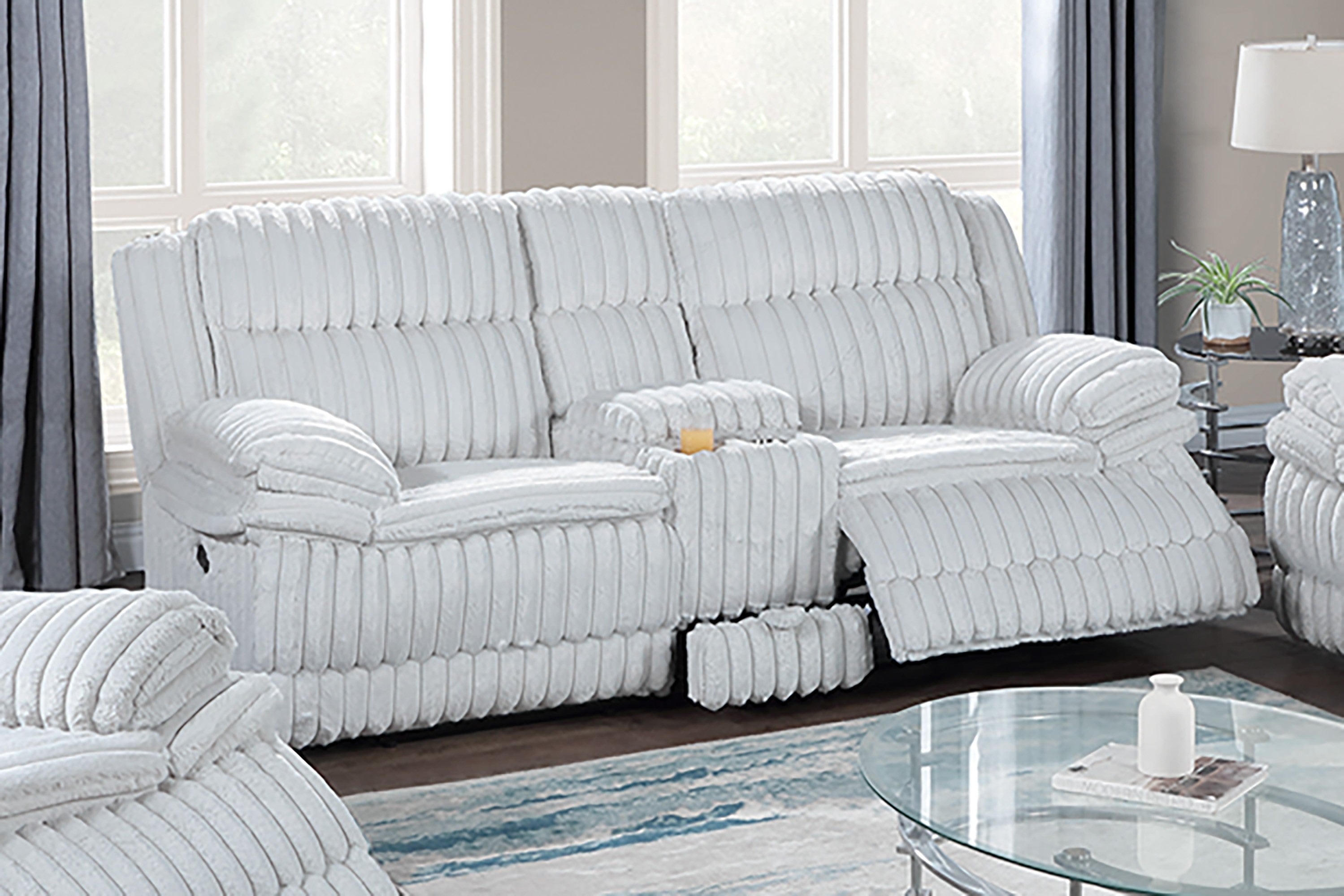 Motion Loveseat - Light Gray