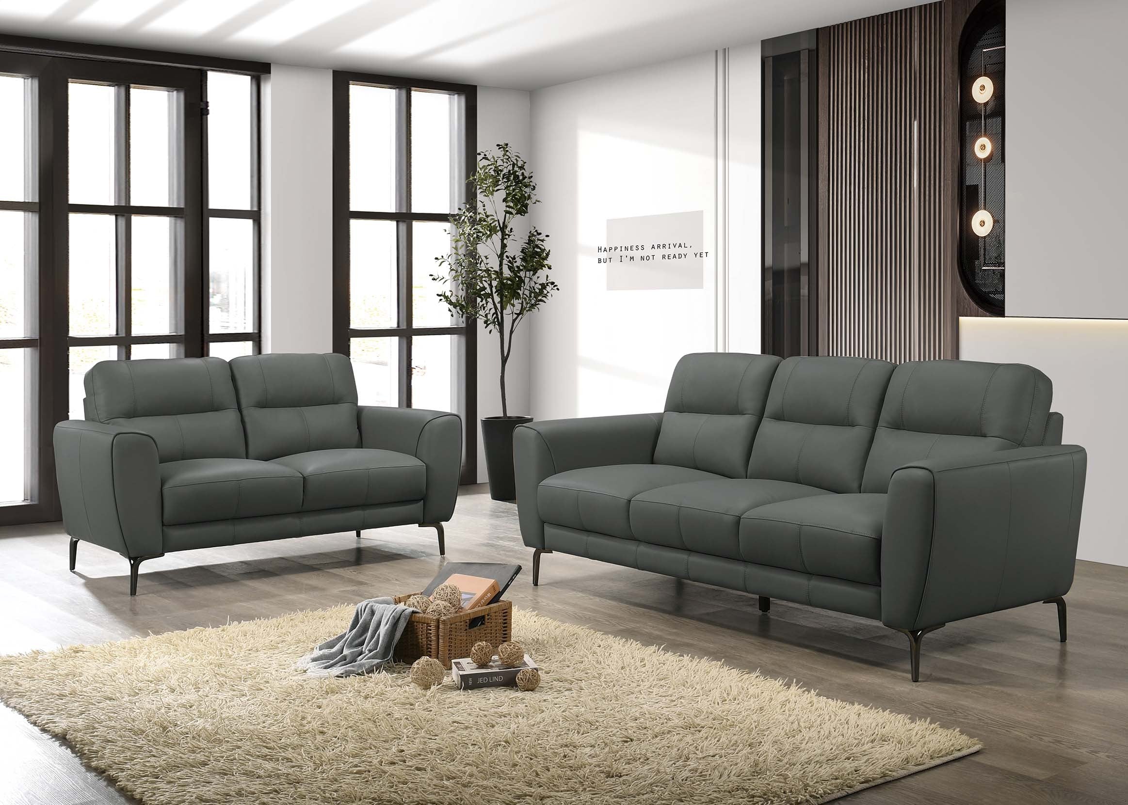 2-Piece Sofa Set - Anthracite