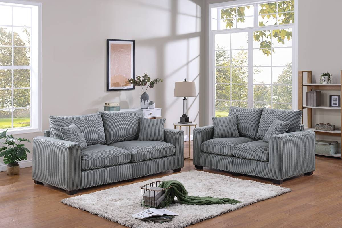 2-Piece Sofa Set - Fog