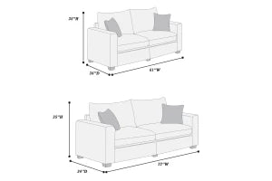 Sofa & Loveseat 2-Piece Set F8428-PDX