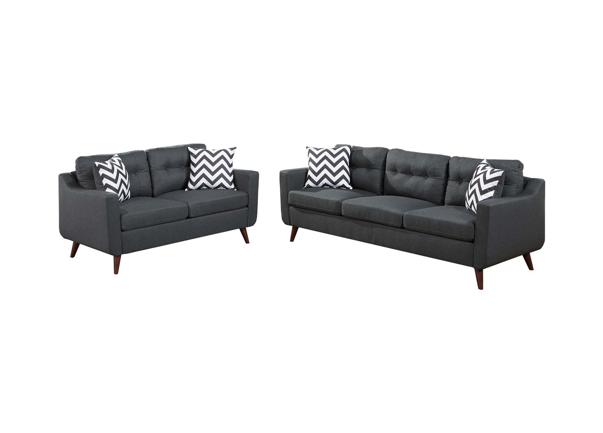 2-Pcs Sofa Set - Black