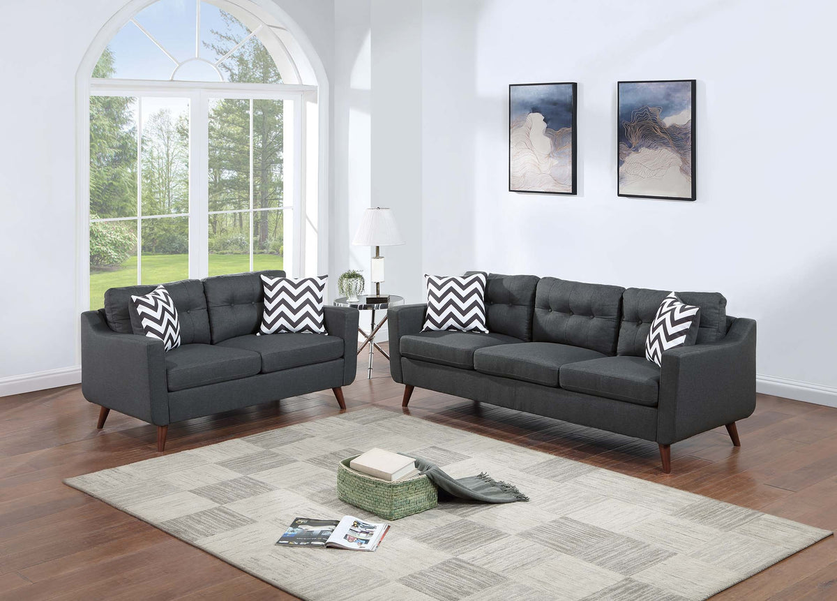 2-Pcs Sofa Set - Black