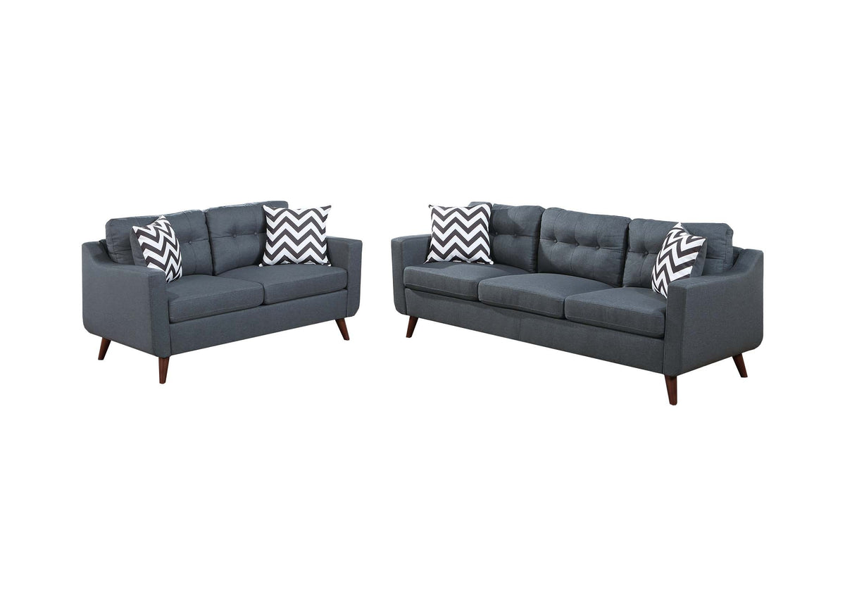 2-Pcs Sofa Set - Blue Gray