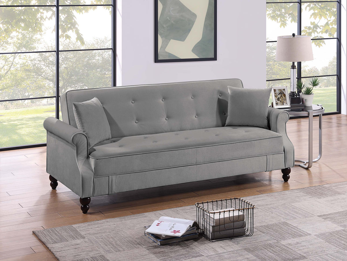 Adjustable Sofa - Gray /Espresso