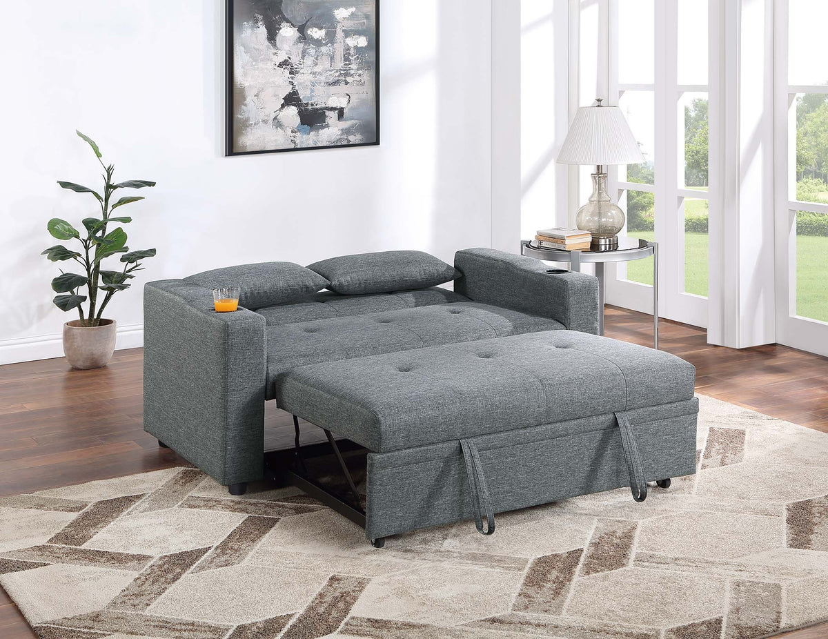 Convertible Sofa - Black Gray
